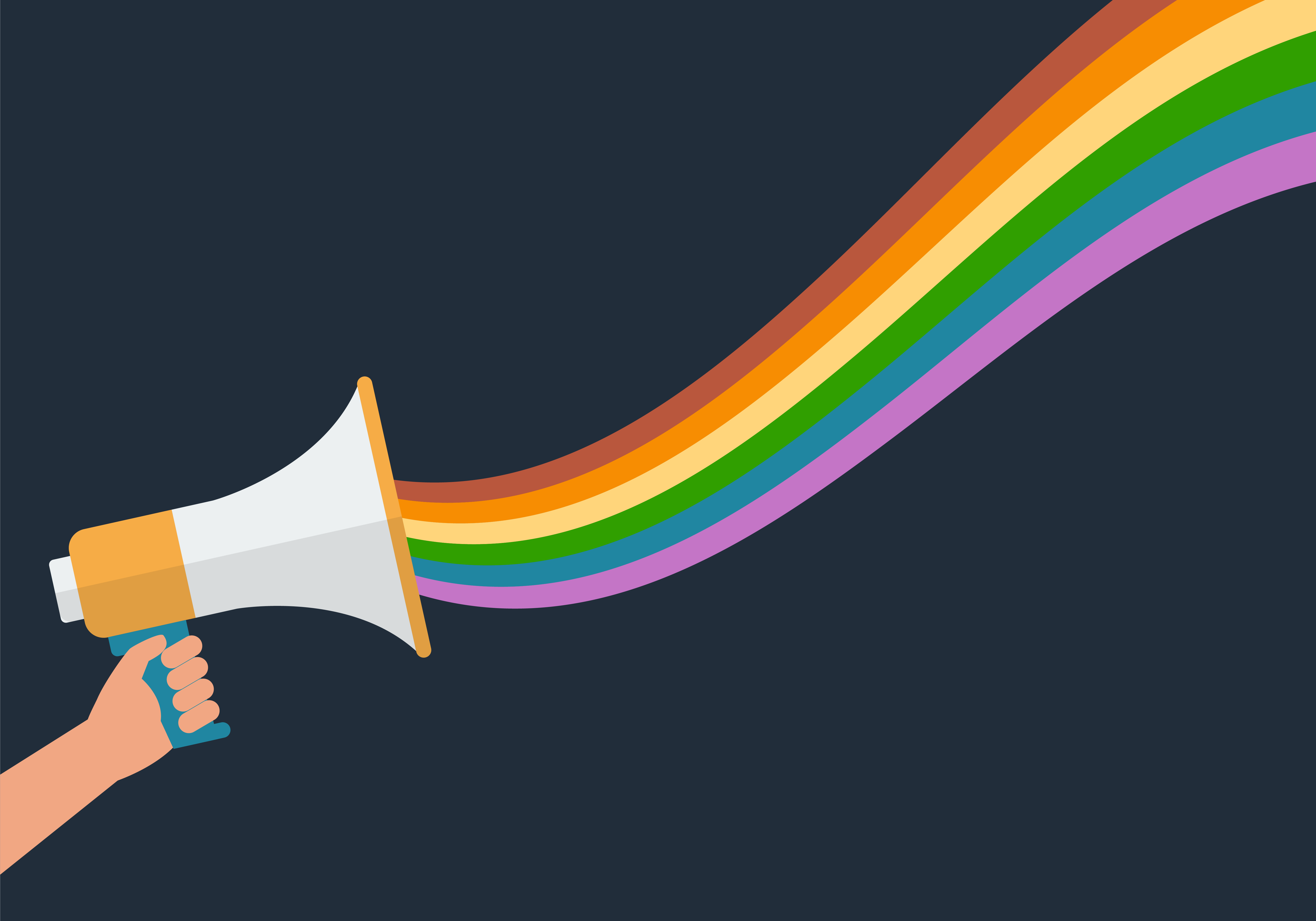 Megafon nagłaśniający temat osób LGBT+